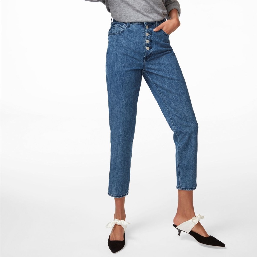 J Brand Heather high rise button fly mom jeans